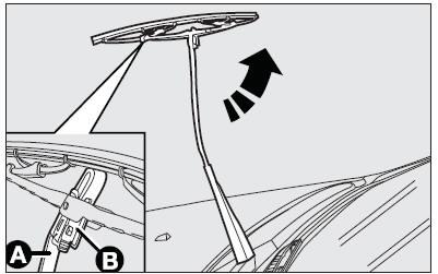 Changing the windscreen wiper blades