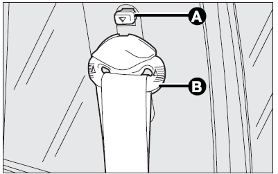 Front seat belt height adjustment