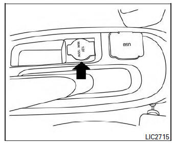 Nissan Micra. Power outlet