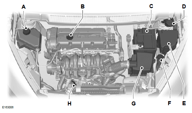 Ford Fiesta. Under Hood Overview - 1.6L Duratec-16V Ti-VCT (88kW/120PS) - Sigma
