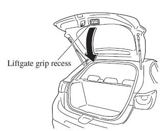 Closing the liftgate/boot lid