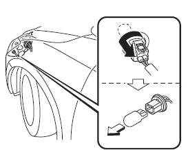 Front direction indicator lights, Running lights * /Position lights (With halogen headlights)