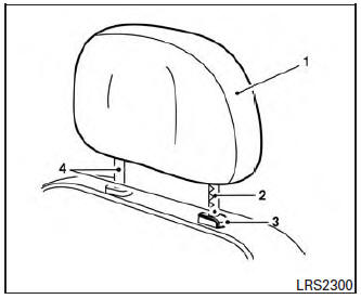 Nissan Micra. Adjustable head restraint/headrest components