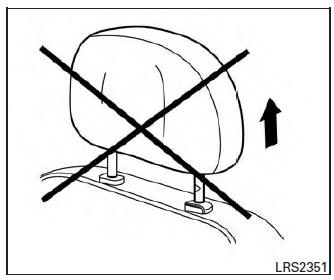 Nissan Micra. For non-adjustable head restraint/headrest