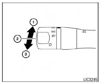 Nissan Micra. Headlight beam select