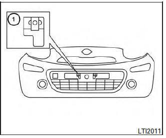 Nissan Micra. Installing front license plate