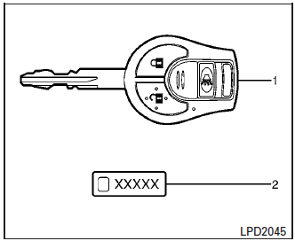 Nissan Micra. Type B—Remote keyless entry key fob