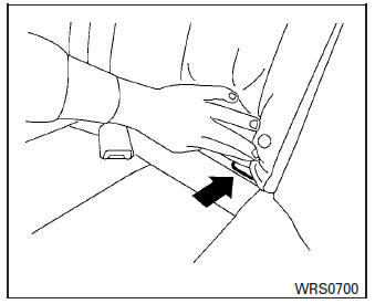 Nissan Micra. LATCH lower anchor location