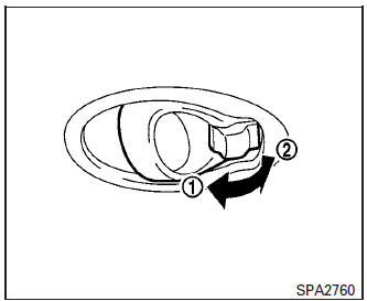 Nissan Micra. Inside lock