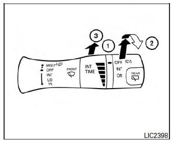 Nissan Micra. Rear switch operation