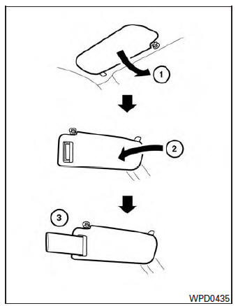 Nissan Micra. Sun visors