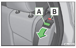 Fig. 57 Unlock the seat backrest