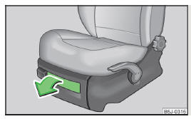 Fig. 89 Front seat: Stowage compartment