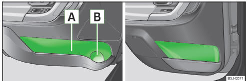 Fig. 91 Storage compartment: in the front door/in the rear door