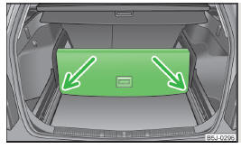 Fig. 67 Dividing the boot with variable loading floor