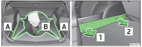 Fig. 69 Slacken check points/remove carrier rails