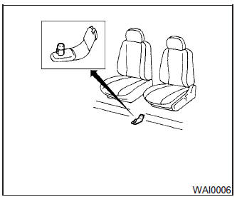 Nissan Micra. Floor mat positioning aid