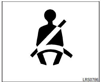 Nissan Micra. Seat belt warning light