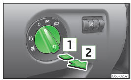 Fig. 43 Dash panel: Light switch