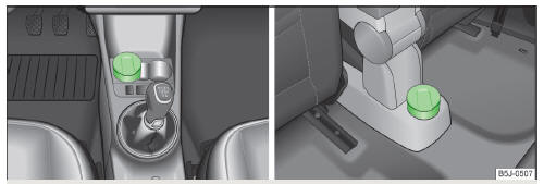Fig. 79 Centre console: Ashtray at the front/rear