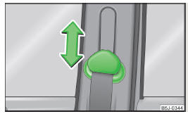 Fig. 7 Front seat: Seat belt height adjuster